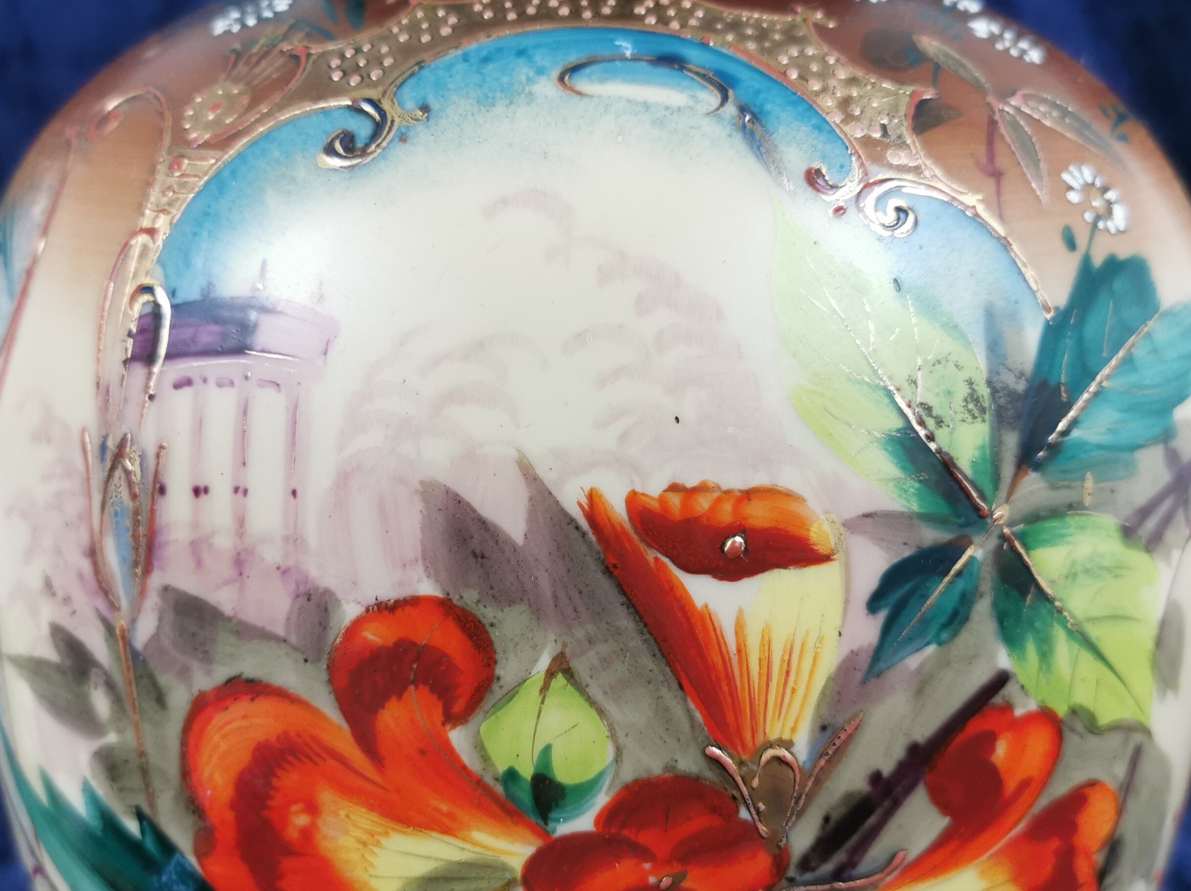 Impressive Large Antique Vase, Victorian Glass Vase
