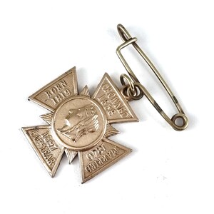 Small Commemorative Pin, Maltese Cross Shape, Queen Victoria, 1897