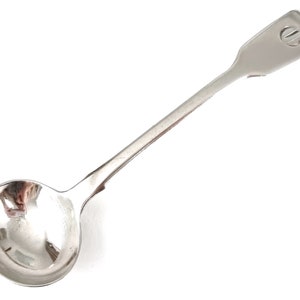 Georgian Silverware, Antique Salt Spoon, Silver Cruet Spoon, George III, Robert Rutland, London 1818, Old English Fiddle, Elegant Flatware