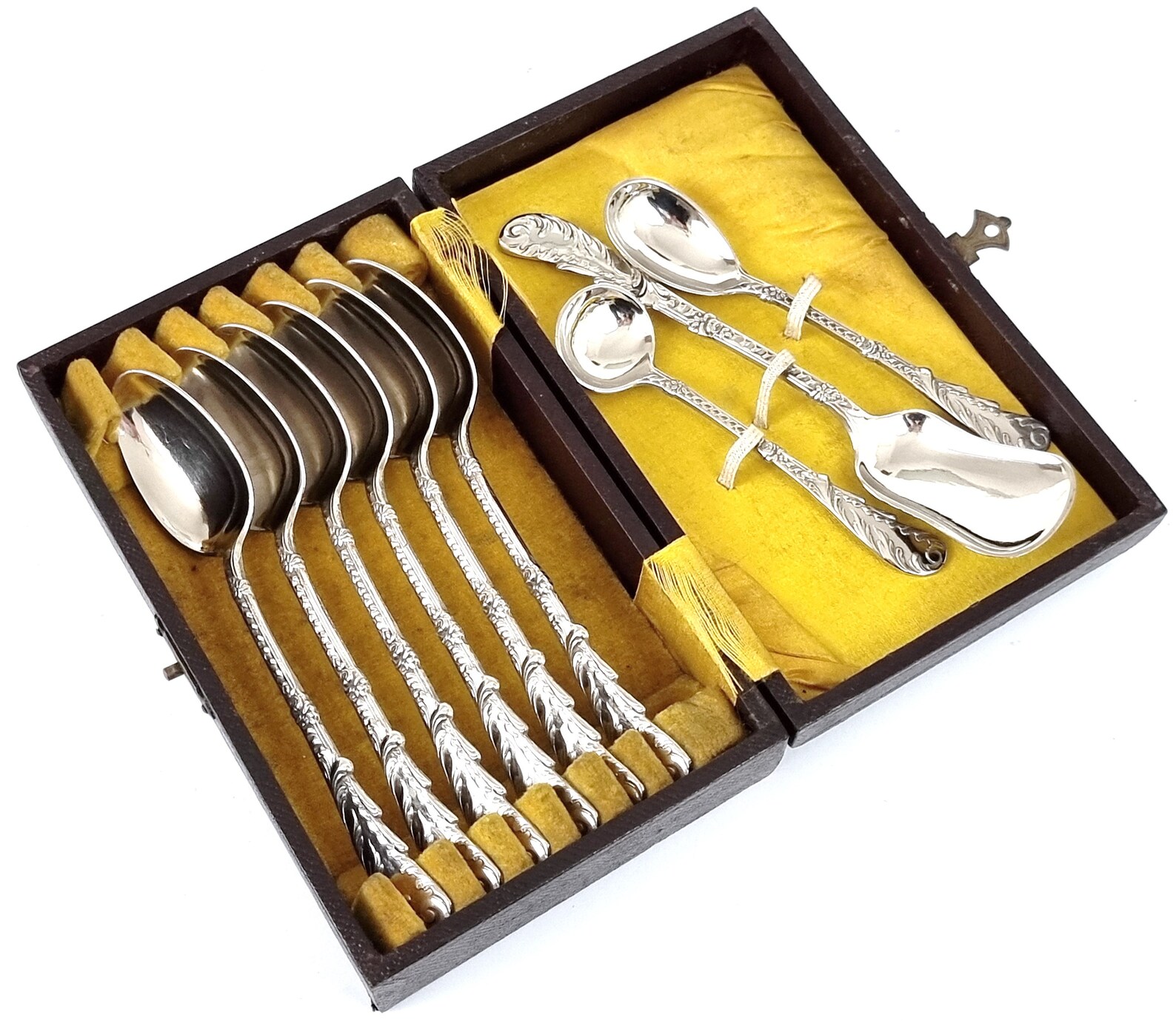Unusual Flatware Cased Cutlery Set Set of Six Teaspoons Etsy