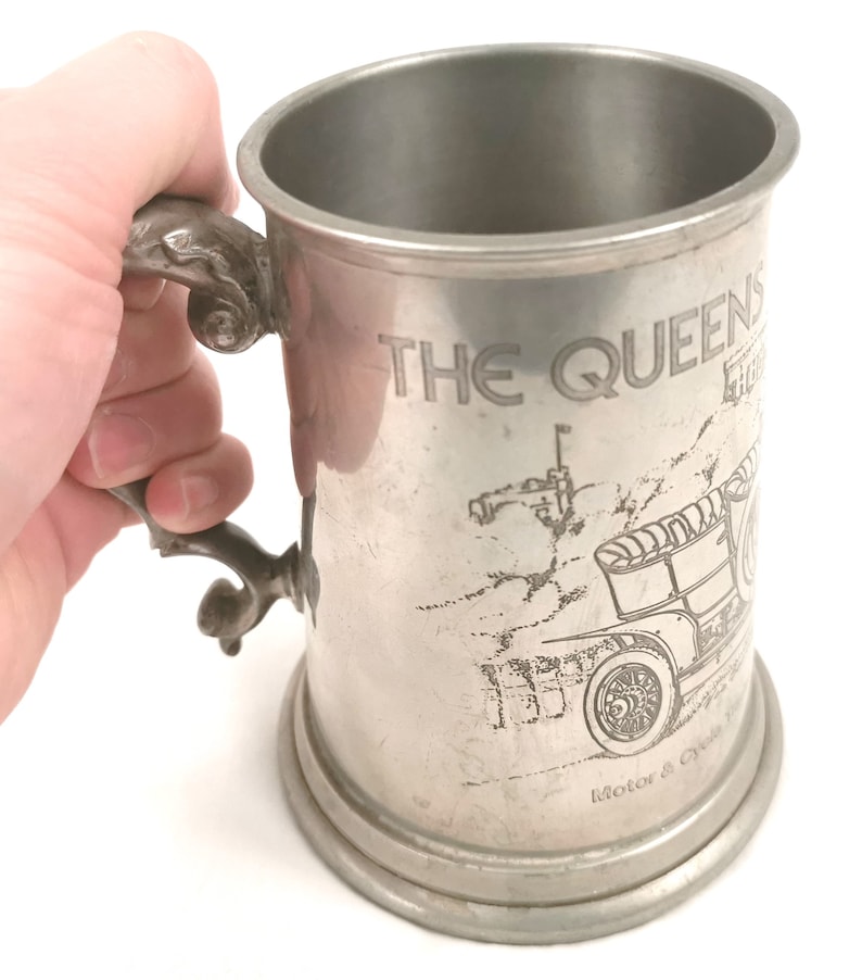 Classic Car Design Unique Commemorative Pint Tankard Limited Edition Benevolent Fund QEII Vintage Pewter Tankard 1977 Silver Jubilee