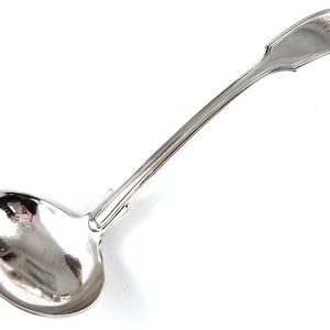 Traditional Antique, Sauce Ladle, Gravy Ladle, Serving Ladle, Silver Plate, Old English, Thread and Fiddle, Owners' Initials, Traditional