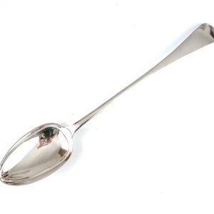 LARGE Serving Spoon, Basting Spoon, Silver Plate, 12 3/4 Inches Length, Old English, Antique Utensil, Country House Decor, Traditional Look
