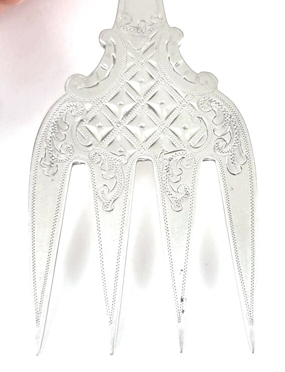 見事なサービング フラットウェア、サービング フォーク、シルバー