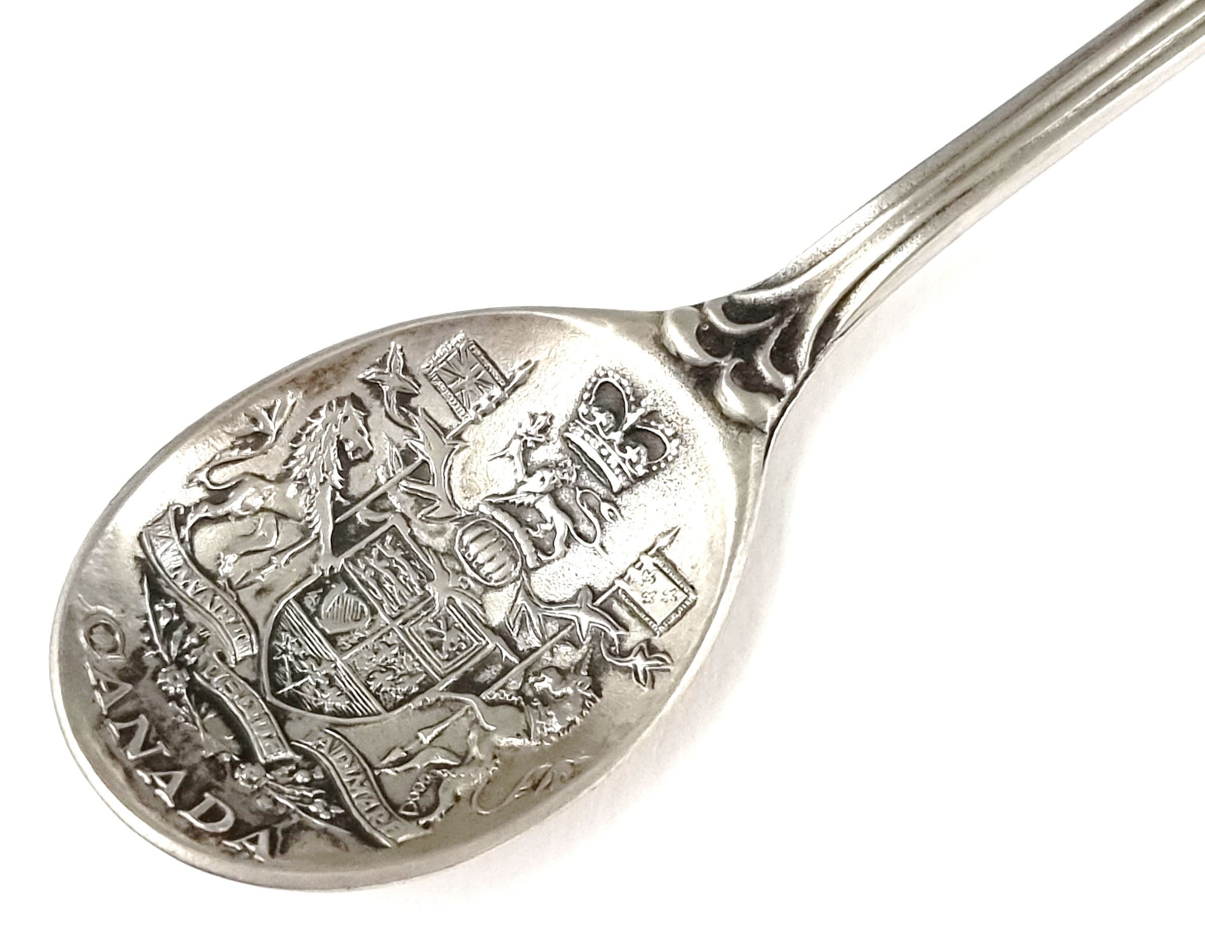 Canadian Souvenir Spoon, Boma Pewter, Pewter Flatware Canadian Souvenir Spoon, Boma Pewter, Pewter Flatware
