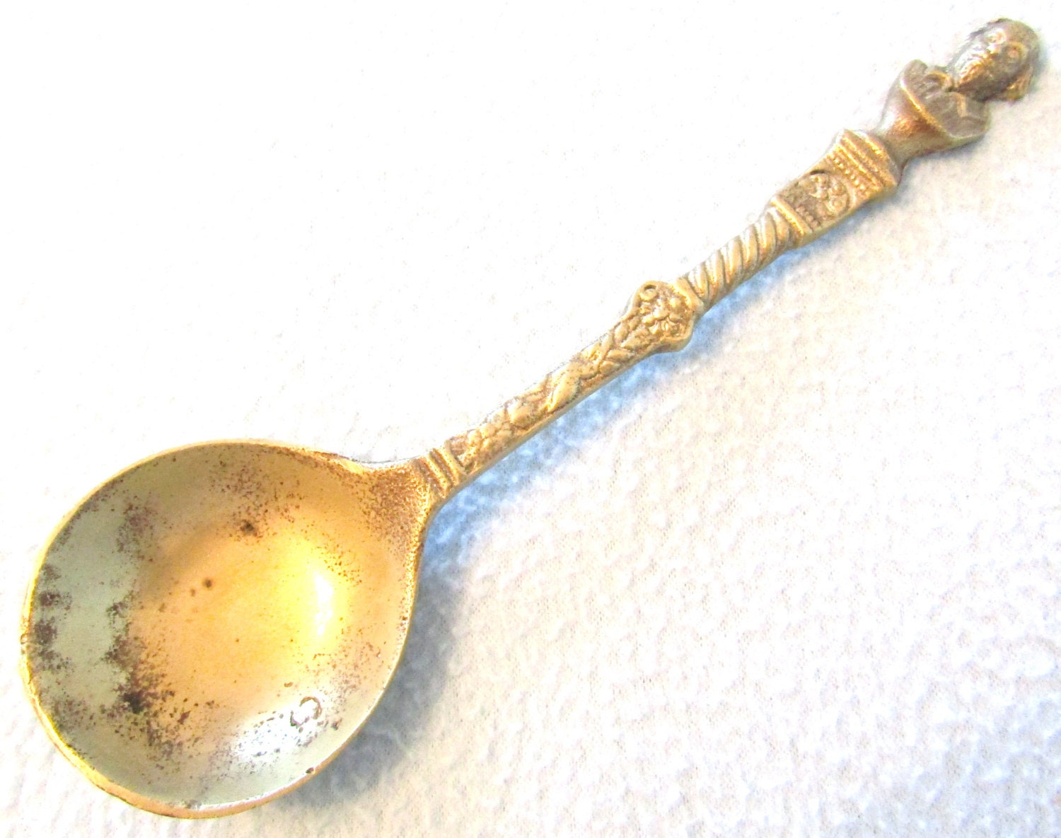 Vintage Collectible Brass Spoon Serving Spoon Kitsch Decor Etsy