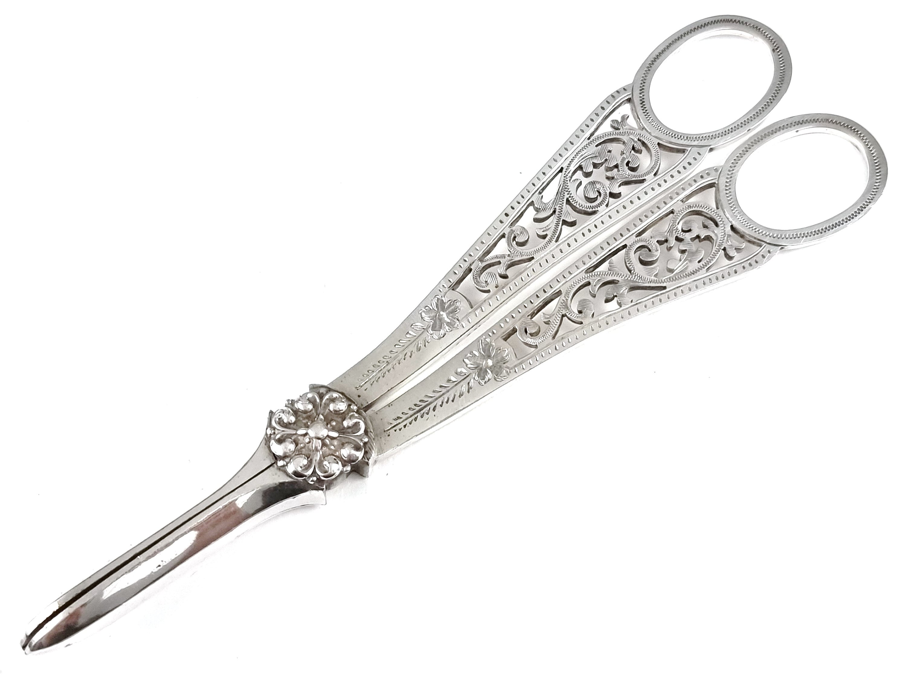 Antique Grape Scissors Grape Shears Elegant Flatware Silver