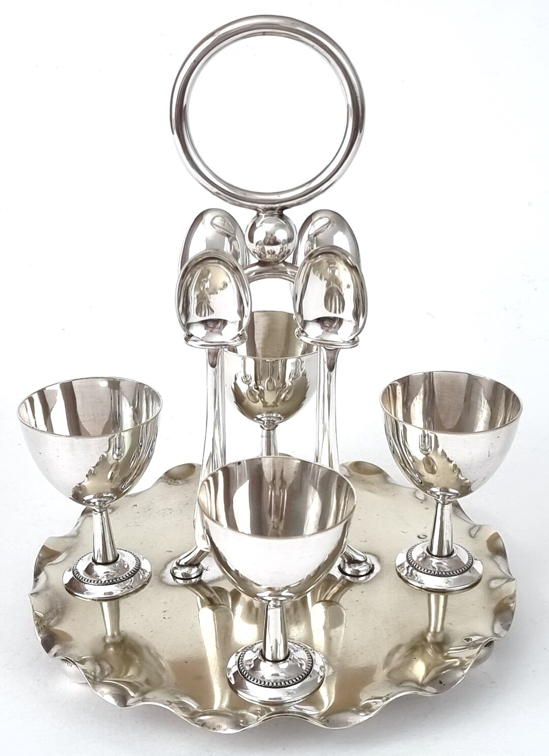 Notable Ware Egg Cruet Set Four Egg Cups Cups With Stand Etsy