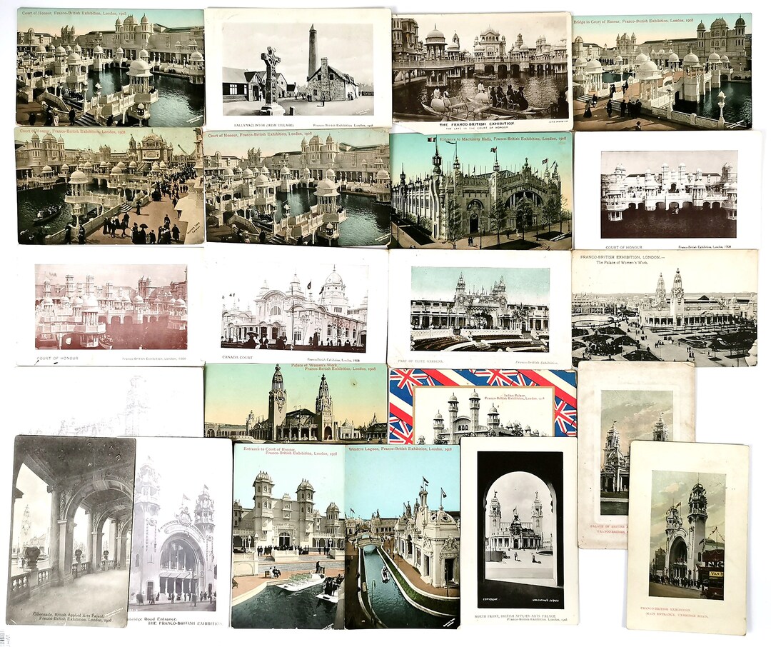 Antique Postcards, Job Lot, 1908 Exhibition, Franco-british, Scenic ...