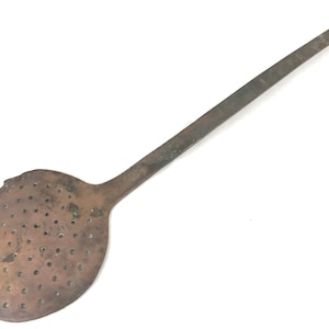 Unique Antique Skillet, Copper Skimmer, Large Skimmer, Heraldic Crested, Social History, Country Estate, Country House Kitchen, Copper