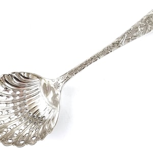 Antique Sugar Sifter, Antique Sprinkler, Silver Plate, Grooved Bowl, Holed Bowl, Chinoiserie Flatware, Aesthetic Victorian, Antique Dredger