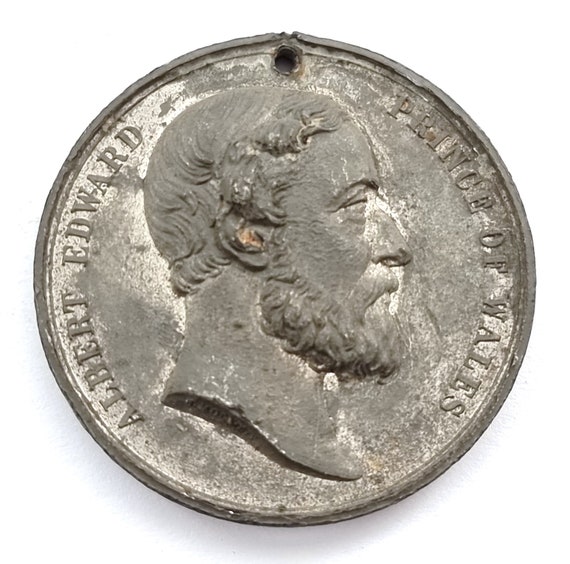 記念メダル、19 世紀、プリンス オブ ウェールズ、国民感謝祭、1872 年