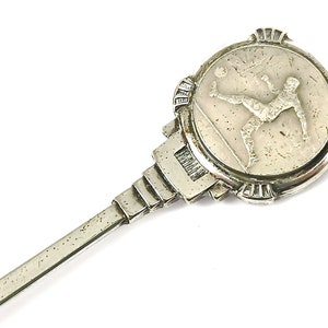 Historical Vintage, Souvenir Spoon, Presentation Spoon, Military Sports, RAF Benson, Football Award, Vintage Teaspoon, Silver Plate, Unique