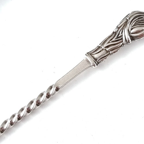 Beautiful shops Antique Silverware, Cased Spoons and Tongs, Set of Six, Coffee Spoons, Apostle Handles, Sugar Tongs, James Dixon, Sterling Silver