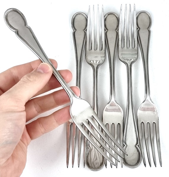 ヴィンテージフォークセット、6本セット、シルバープレート、7 3/4