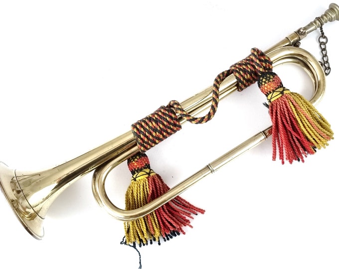 Historical Instrument Cavalry Bugle Brass Bugle Bugle With Etsy