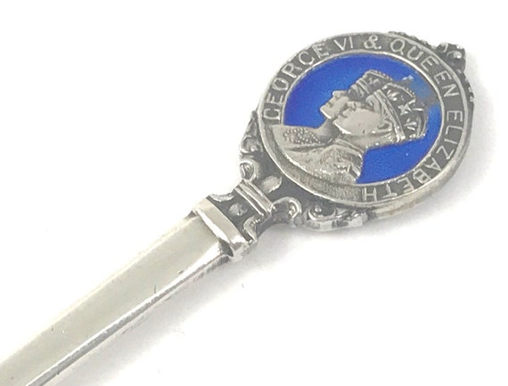 1937 George VI Queen Elizabeth Coronation Sterling Silver Spoon Barker Brothers