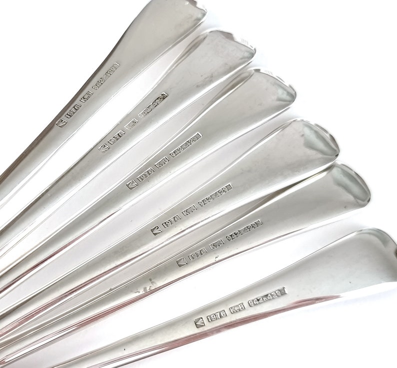 Set of Soup Spoons, Military Issue, Set of Six, Silver Plate ...