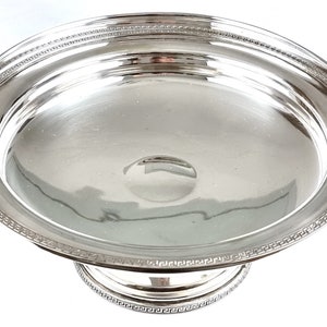 Notable Ware, Antique Shallow Basket, Silver Plate, Domed Center, Greek Key, Davies & Powers, Cake Basket, Bridal Basket, Table Decoration