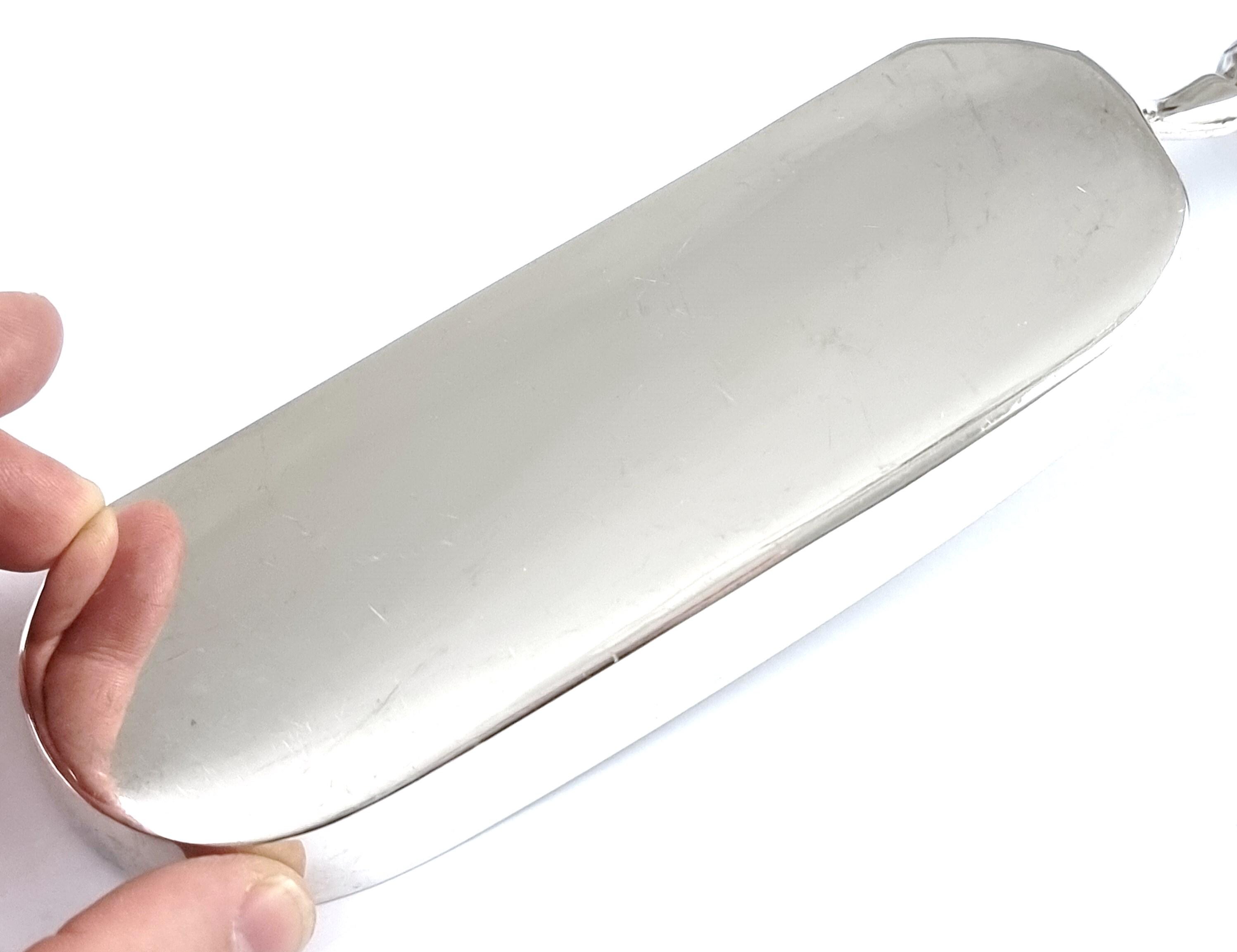 Antique Crumb Scoop, Crumb Tray, Silver Plate, Antler Handle