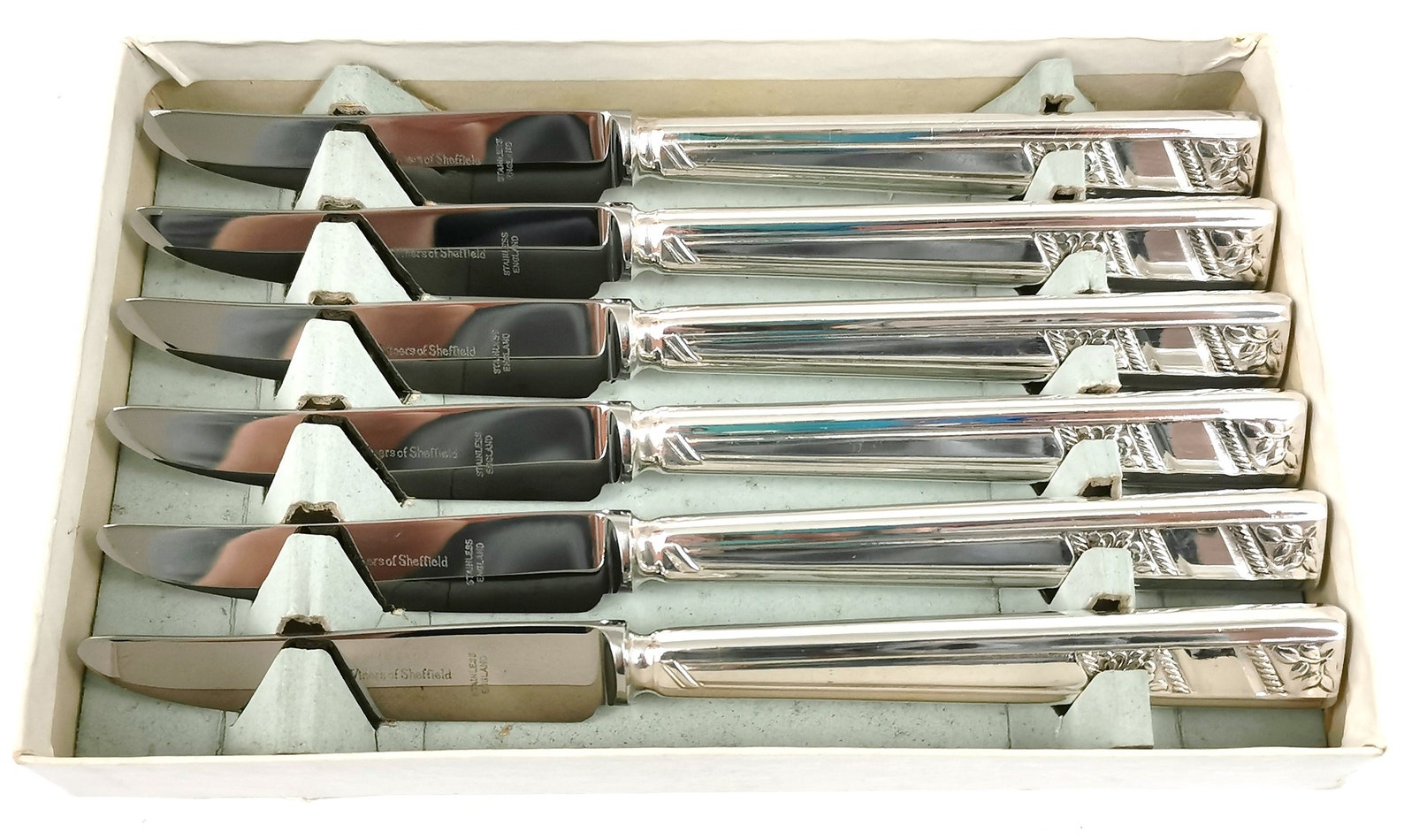 Vintage Boxed Cutlery Set of Six Theemessen Botermessen Etsy