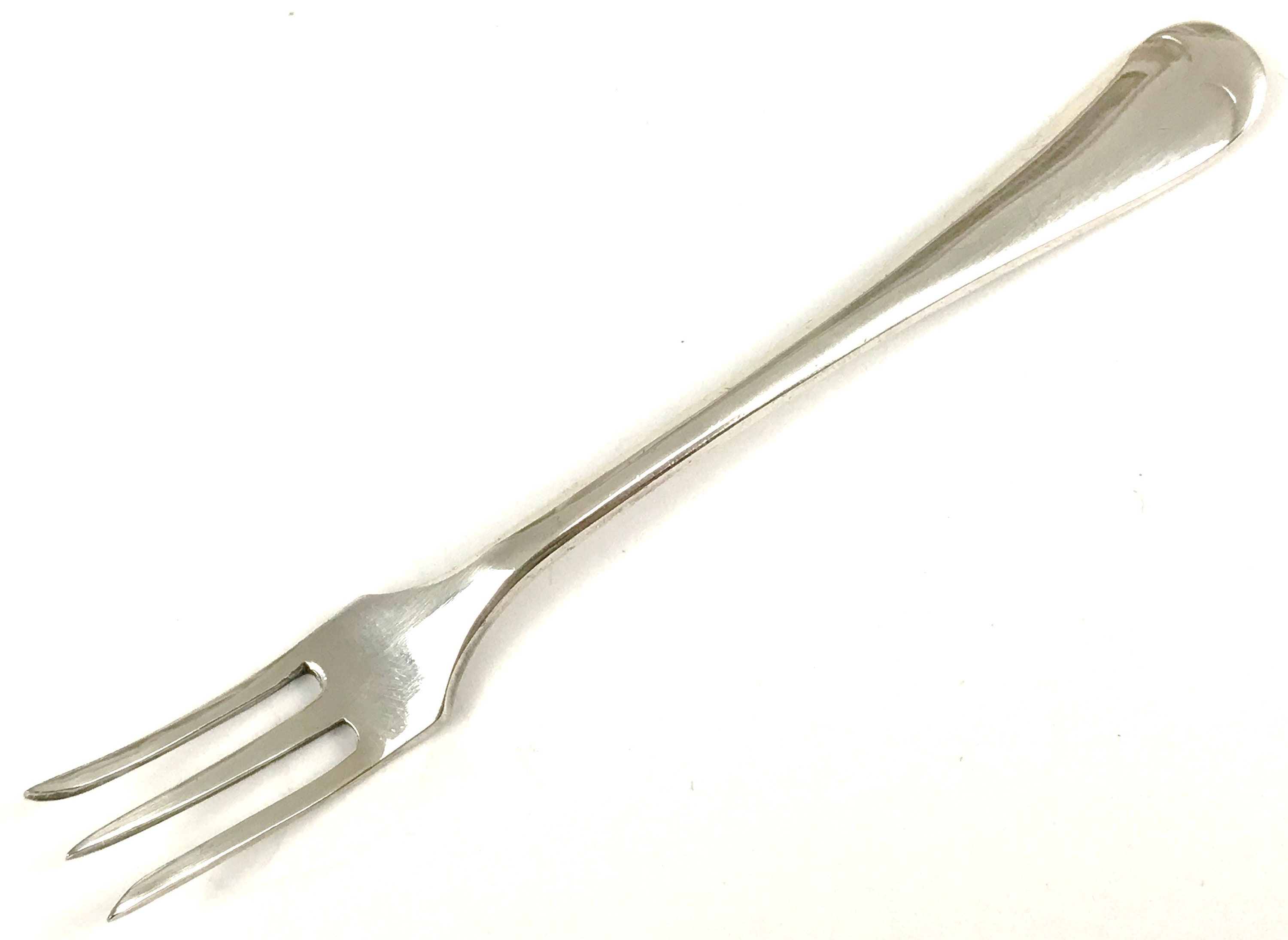 FREE POST - Antique Collectible Silver Plated Cocktail Fork, Small Fork, Trident Tine, Harrison Fisher, Hanoverian Terminal, Quality Elegant