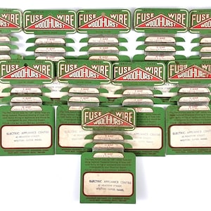 Stock vintage, Woodhurst Fuse Wire, Vintage Electrical, Card Backing, Job Lot, New Old Stock, Vintage Advertising, Nostalgic Lot, Rare