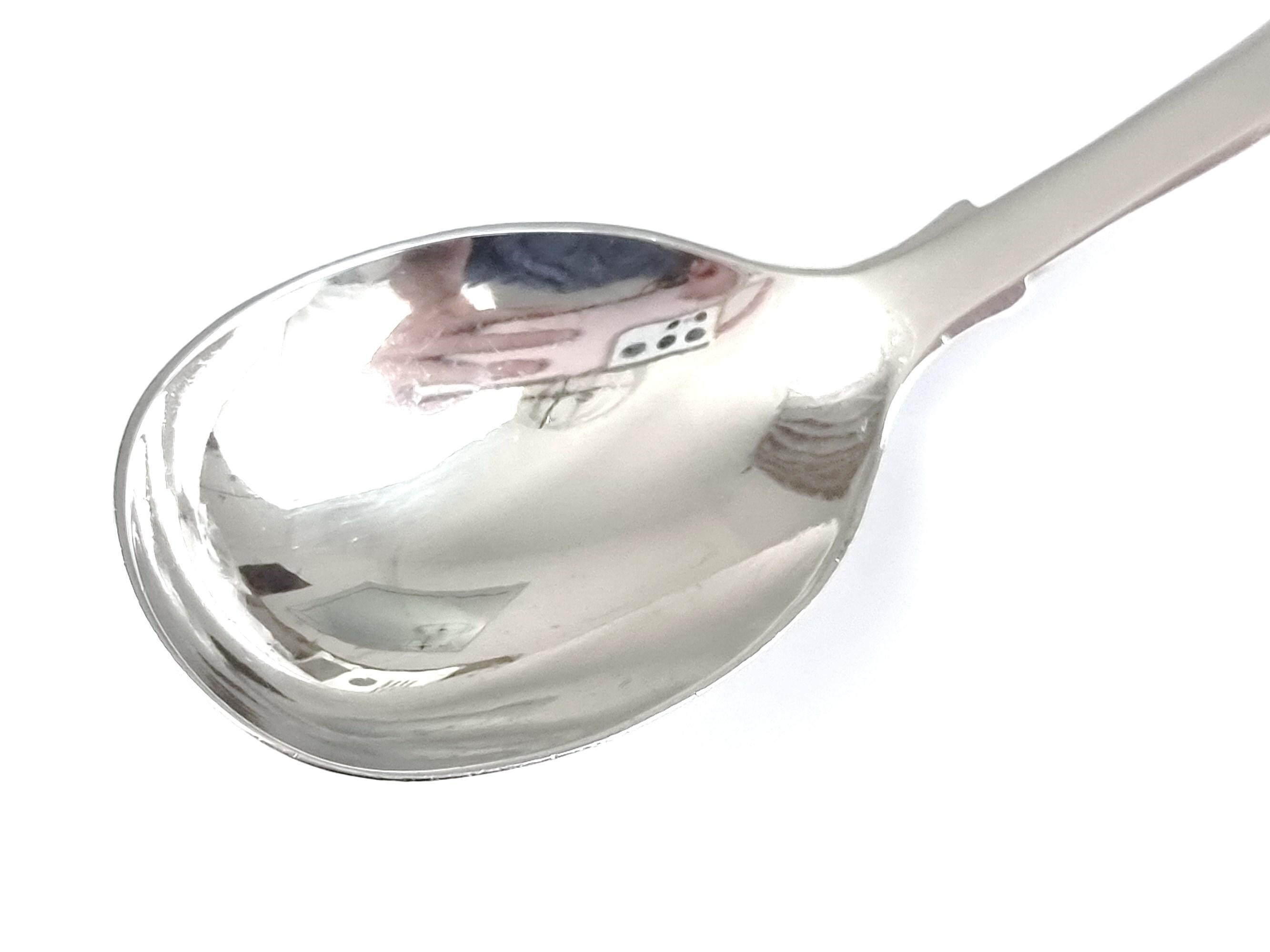 アンティーク キャディ スプーン、シルバー プレート、オールド