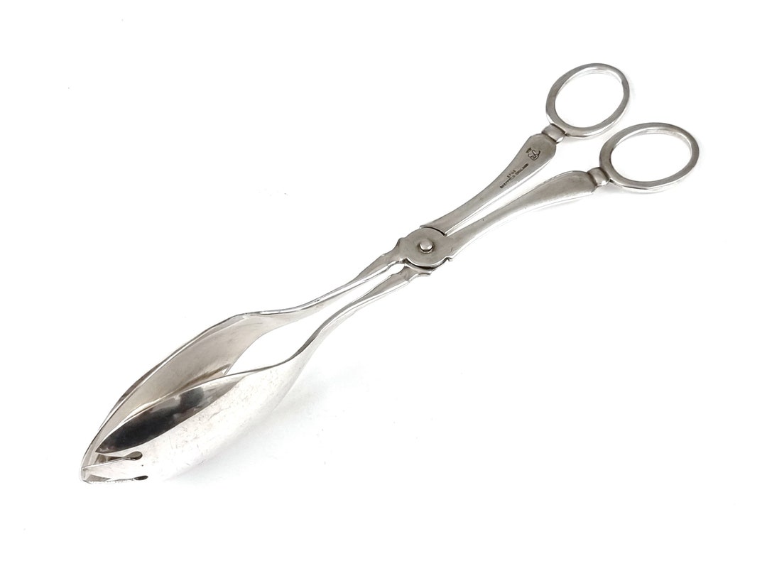Vintage Serving Tongs, Salad Servers, Salad Tongs, Silver Plate, Crisp
