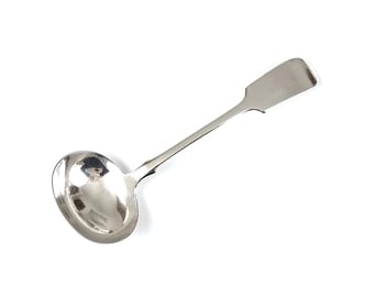 Traditional Flatware, Antique Ladle, Gravy Ladle, Sauce Ladle, Silver Plate, Old English Fiddle, 7 1/4 Inches Length, Elegant Cutlery