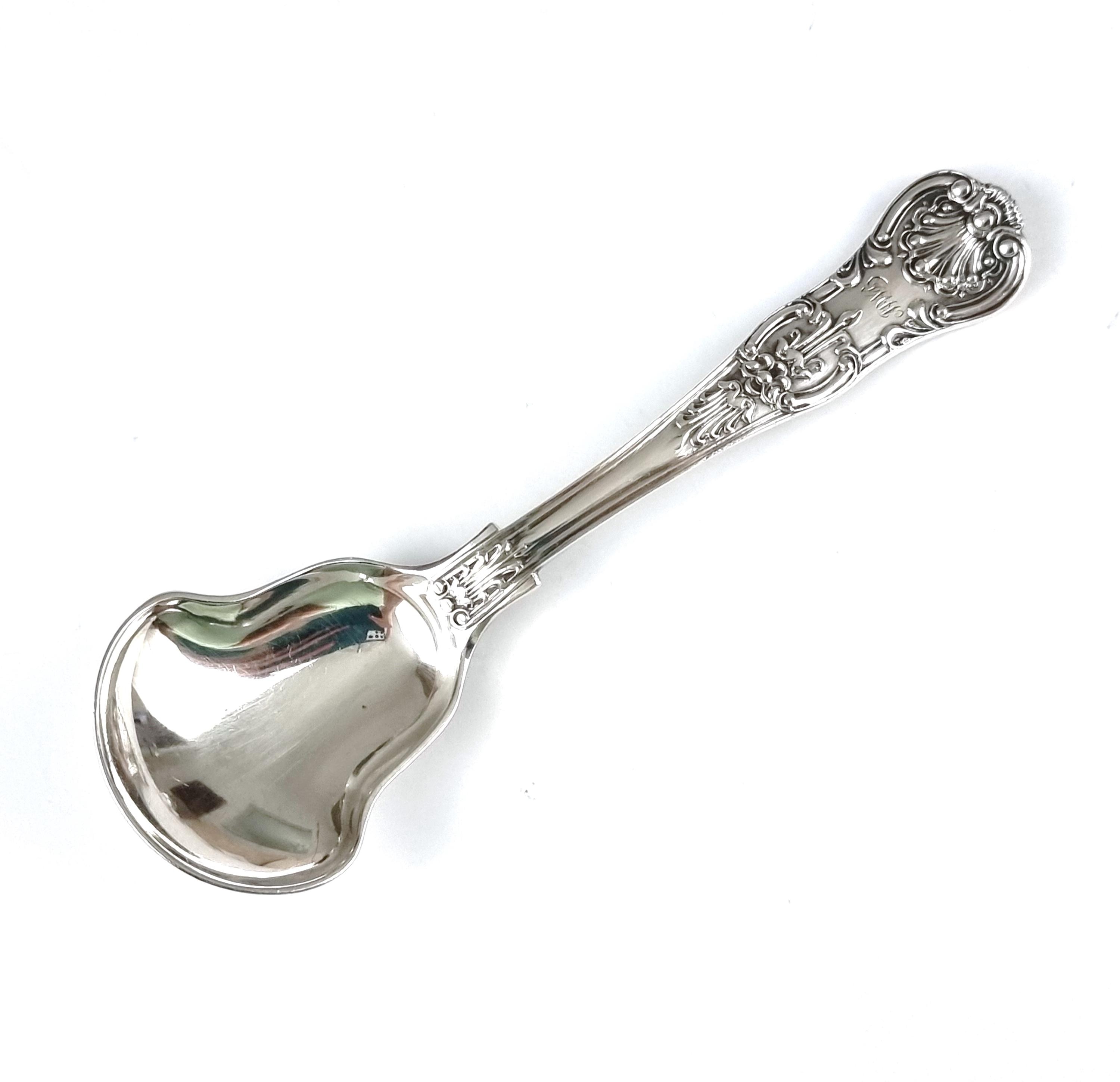 Antique Caddy Spoon, Sterling Silver Spoon, 5 1/8 Inches Length