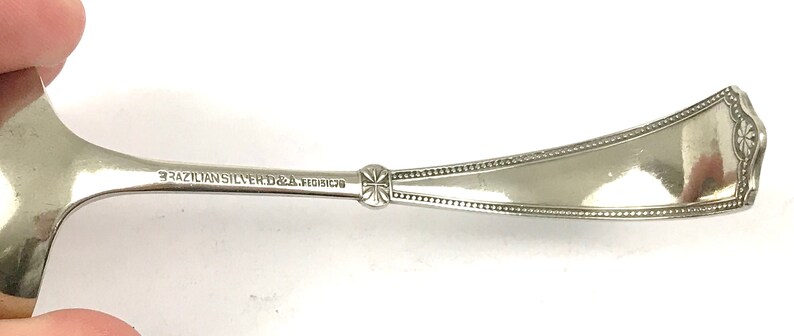 Daniel /& Arter Nickel Silver Elegant Traditional Brazilian Silver Aesthetic Floral FREE POST Laurel Style Antique Sifting Spoon