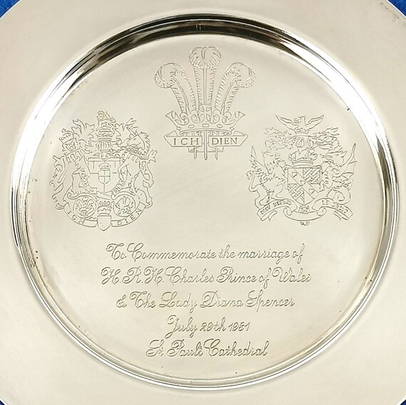 Boxed Vintage Tray, Yeoman Silver Plate, Royal Marriage, Charles