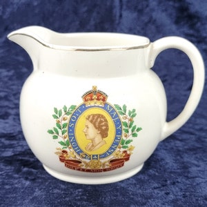 Vintage Commemorative Jug, 1953 Coronation, Queen Elizabeth II, James Thompson, Advertising Jug, Wade Tableware, Dinner Party, Historical