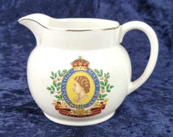 Vintage Commemorative Jug, 1953 Coronation, Queen Elizabeth II, James Thompson, Advertising Jug, Wade Tableware, Dinner Party, Historical