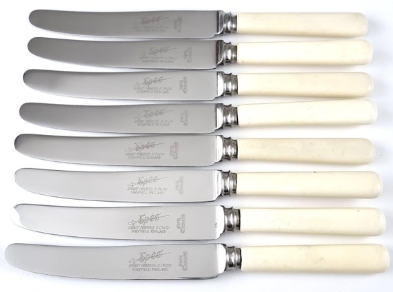 Vintage Set of Knives, Set of Eight Knives, Ewart Perkins, Firth