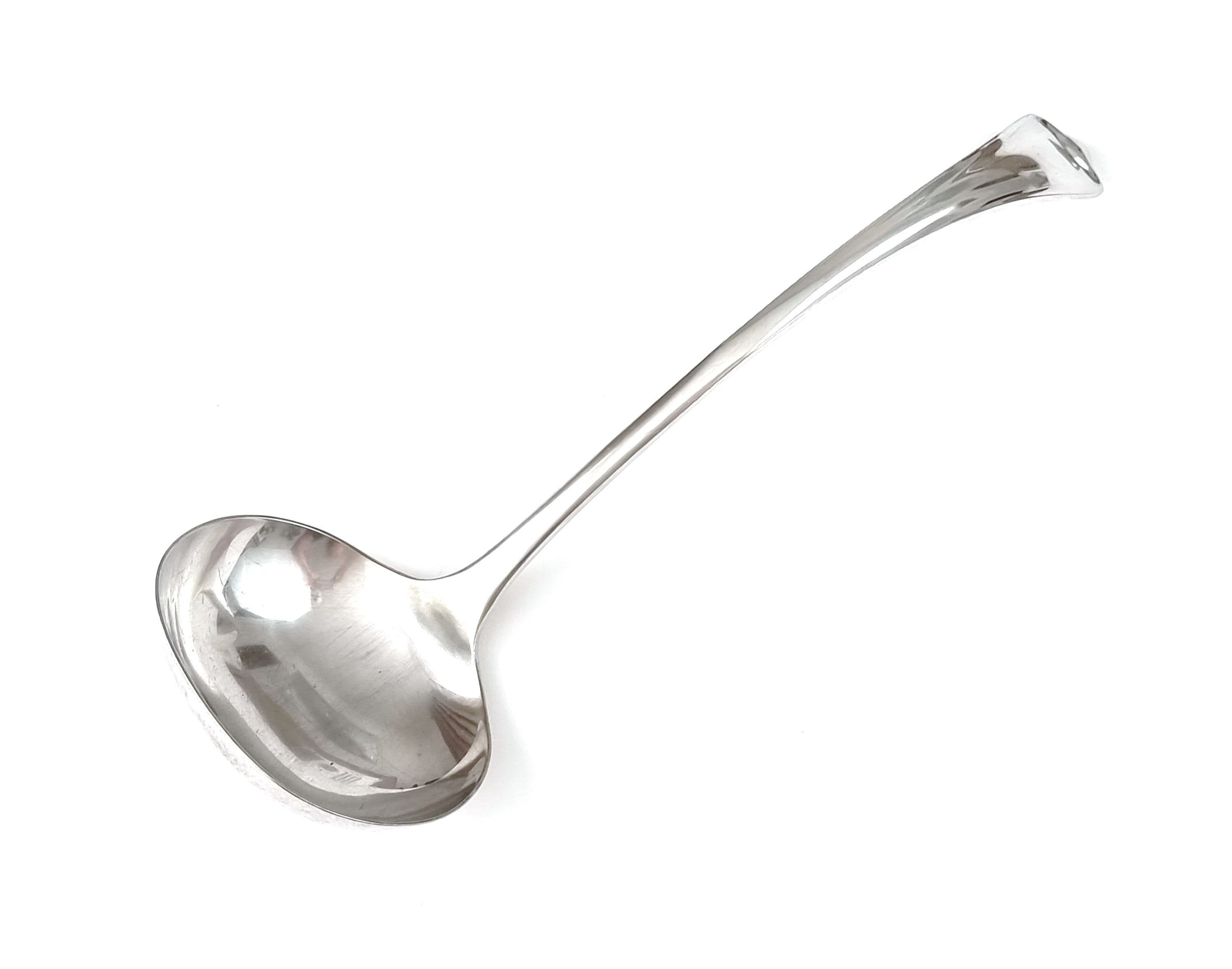 Vintage Serving Ladle, Silver Plate, Notably Scratched, Elegant Handle, Serving Utensil, Vintage Flatware, Soup Ladle, Decorative Cutlery