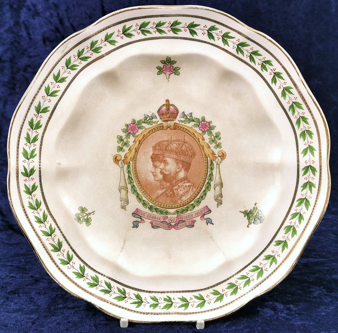Rare Commemorative, Antique Plate, Booths Silicon China, George V ...