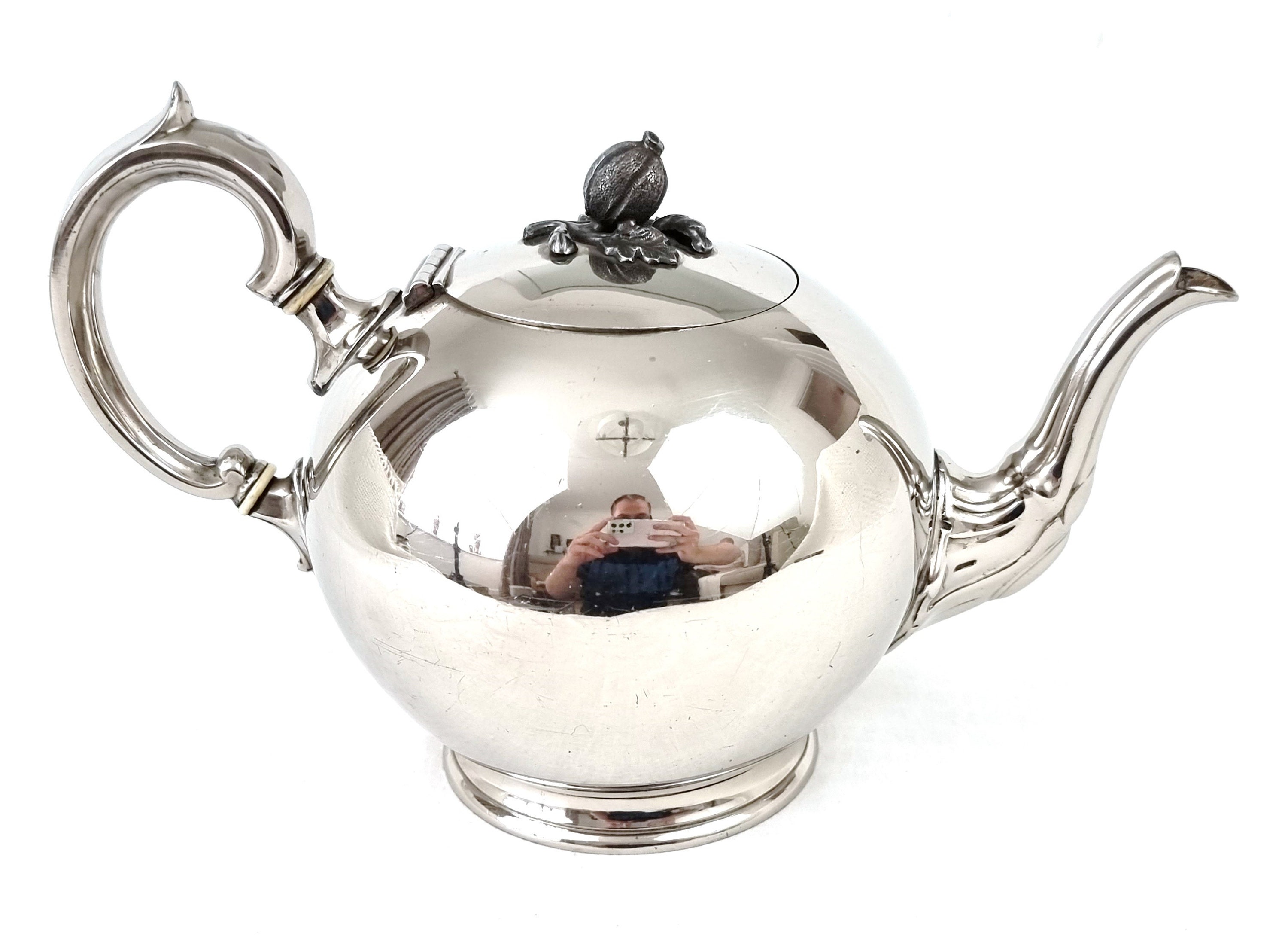 Unusual Antique, Victorian Teapot, Bullet Shape, Antique 