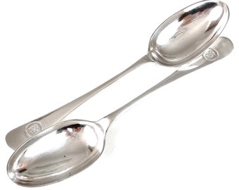 【Harrison Brothers】 【純銀ハンドル】プレザーブスプーン Harrison Brothers】 【純銀ハンドル】プレザーブスプーン