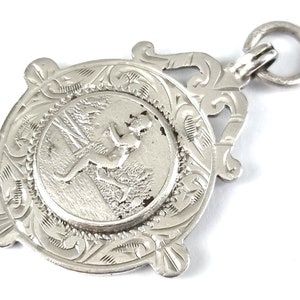 Vintage Silver Fob Medal, Running Event, Art Deco, Herbert Bushell, Art Deco, Stylish Addition, Elegant Fashion, Sterling Pendant, 1928