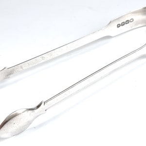Antique Silver Sugar Tongs, Tea Tongs, Fiddle Pattern, William Bateman, London 1821, George IV, Elegant Silverware, Sterling Flatware, Rare