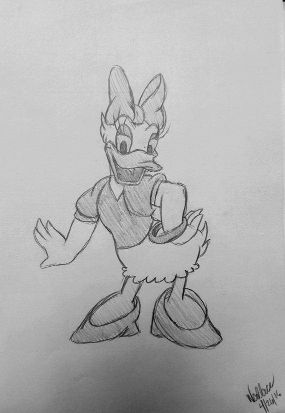 Disney Daisy Duck Rysunek Szkic