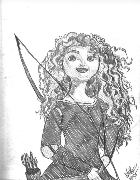 Disneys Brave Merida Sketch Drawing