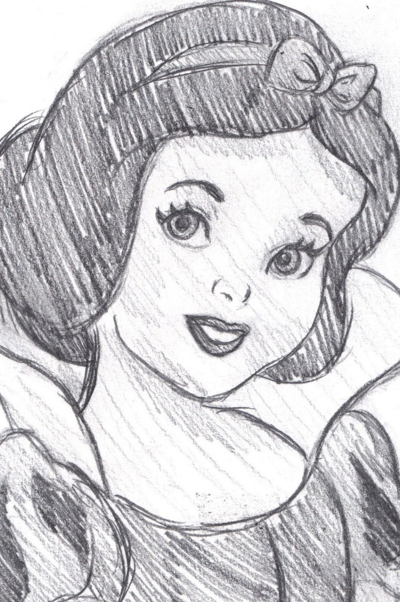  Blanche  neige  de Disney  croquis dessin  Etsy