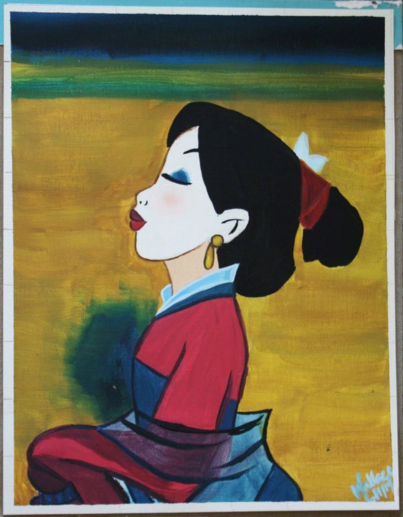 Disney's Mulan Acrylic Painting Etsy