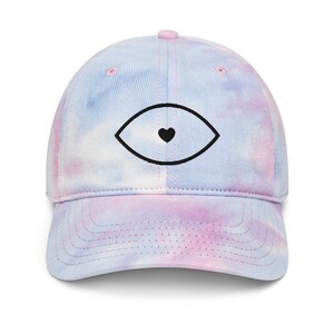 Heart eye Tie dye hat Baseball hat Tie dye cap