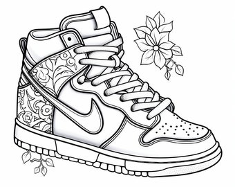 Art Nike Air Force Drawing Coloring Pages Nike Air Force Disegno