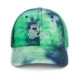 Tractor tie dye hat baseball hat Tractor Baseball Cap Farmer Hat Farmer Gift