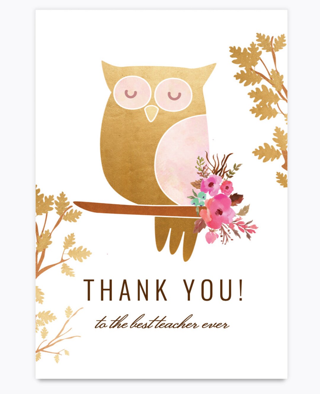 Thank You Teacher Appreciation Card - Etsy